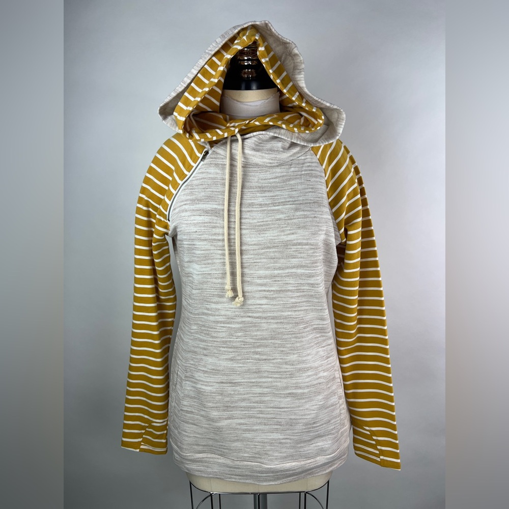 💚 2930. Double Hooded Asymmetrical Tunic Sweater